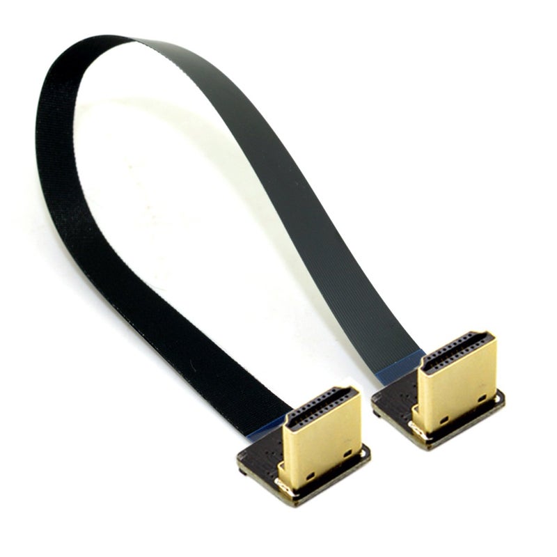 JSER CYFPV Dual 90 Degree Down Angled HDMI Type A Male to Male HDTV FPC Flat Cable 20cm for FPV HDTV Multicopter Aerial Photography - Image 4